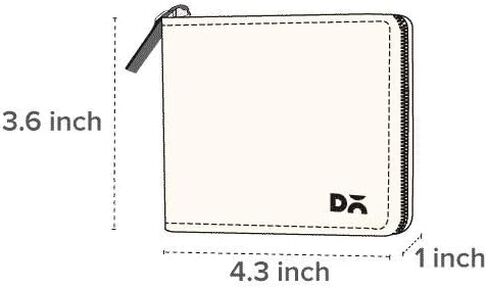 Stylish Slim Zip Around Wallet | Women's & Mens Bifold Wallet Purse With Coin, Card Slots | Soft Genuine Leather in Saudi Arabia