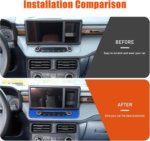 TOYCIDFG Dashboard Air Conditioner Switch Cover Trim Frame for Ford Maverick 2022-2025, Interior Center Control Car Decoration Accessories (Carbon Fiber Grain) in Saudi Arabia