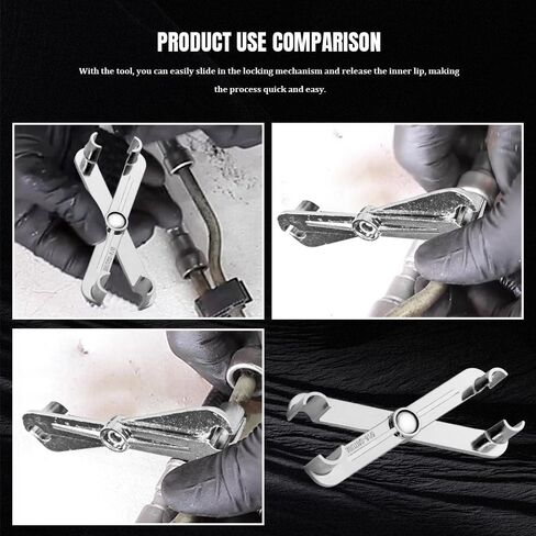 Fuel Line Disconnect Scissor Tool Set for 3/8 Inch and 5/16Inch, Fuel Line Disconnect Tool, Quick Disconnection A/C Line Transmission Line Remover Tool, Car Accessories for GM Ford Mazda in Saudi Arabia