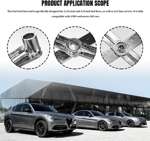 Fuel Line Disconnect Scissor Tool Set for 3/8 Inch and 5/16Inch, Fuel Line Disconnect Tool, Quick Disconnection A/C Line Transmission Line Remover Tool, Car Accessories for GM Ford Mazda in Saudi Arabia