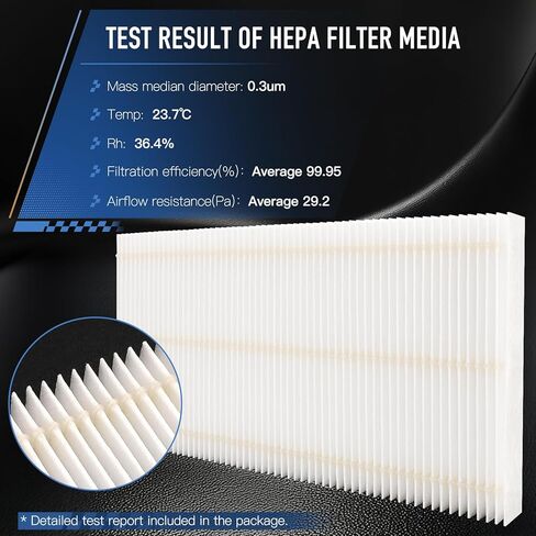 HEPA Cabin Air Filter with Activated Carbon, Certified 99.95% Filtration, CF10285(CP285) for Camry/Corolla/Highlander/Land Cruiser/RAV 4/Sienna/Prius; CT200h/ES300h/NX300; Legacy/Outback in Saudi Arabia