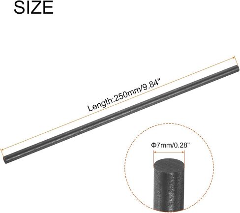 MECCANIXITY Graphite Rod, Graphite Stirring Rod Cylinder Stick Carbon Rod 305x5mm Black for Electrode, Melting Casting, Crucibles, Pack of 3 in Kuwait