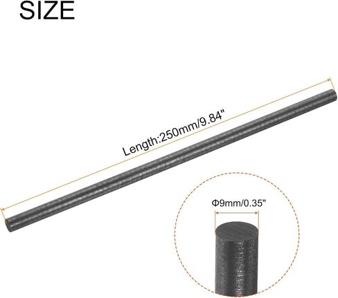 MECCANIXITY Graphite Rod, Graphite Stirring Rod Cylinder Stick Carbon Rod 305x5mm Black for Electrode, Melting Casting, Crucibles, Pack of 3 in Kuwait