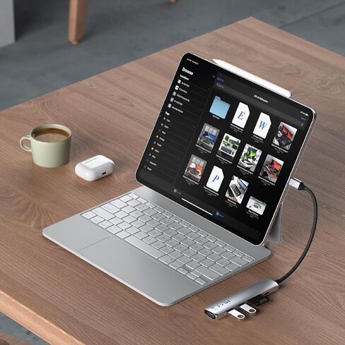 Satechi 6 in 1 USB C Hub Multiport Adapter with 4K HDMI, 100W PD Charging, 2X USB-A Data Ports, Micro/SD Card Readers for MacBook, Windows - Space Gray in Kuwait