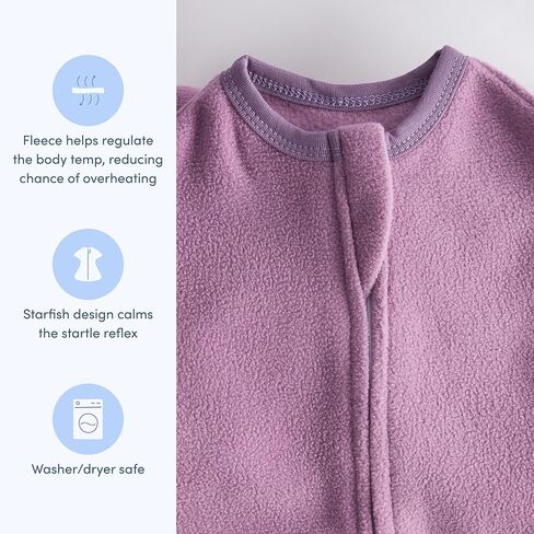 قماط SleepingBaby Zipadee-Zip Transition - بطانية قماط صوف للأطفال بسحاب - ريحان صوف، صغير جدًا (3-6 أشهر) in Saudi Arabia