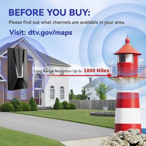 2024 Upgraded HD TV Antenna, 980+ Miles Range Indoor Outdoor Digital TV Antenna for Smart TV, Support 4K 1080p Fire tv Stick and Old TVs HDTV Local Channels with Signal Booster - 35ft Long Cables in Saudi Arabia