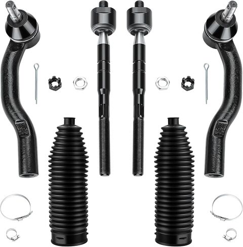 طقم LCWRGS Front Tie Rod Linds لعام 2007 2008 2009 2010 2011 Toyota Camry ، 4 نهايات قضيب ربط داخلي وخارجي 2 أحذية ، EV800306 ES80603 ES80602-6pcs in Saudi Arabia