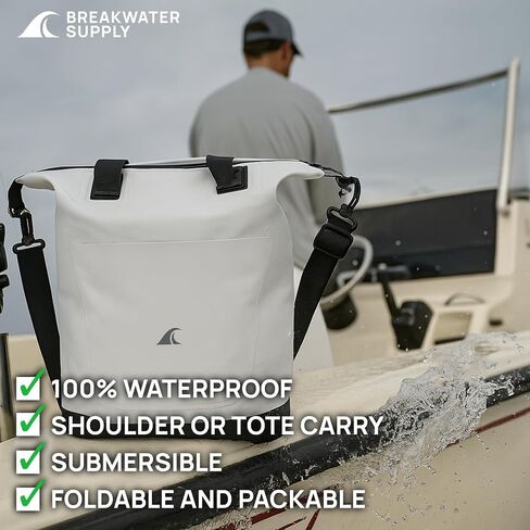 Breakwater Supply ™ Attility Utility Formity Bag Bag Travel مع حزام الكتف وسحاب | IP68 درجة المحيط | مقاوم الرمال | ريفرتون in Kuwait