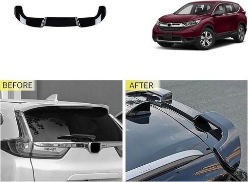 إكسسوارات السيارات متوافقة مع Honda CRV 2022 2021 2020-2017 المفسد الخلفي Tail Trunk Lip Bar ABS 1PCS (نمط أسود لامع) in Saudi Arabia