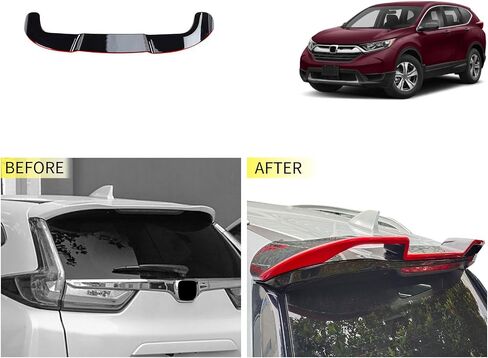 إكسسوارات السيارات متوافقة مع Honda CRV 2022 2021 2020-2017 المفسد الخلفي Tail Trunk Lip Bar ABS 1PCS (نمط أسود لامع) in Saudi Arabia