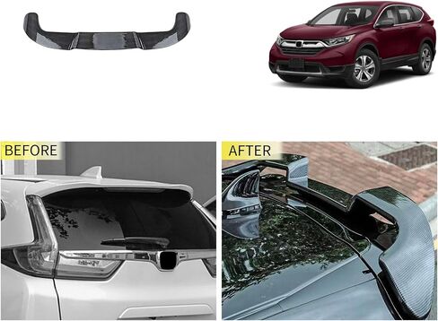 إكسسوارات السيارات متوافقة مع Honda CRV 2022 2021 2020-2017 المفسد الخلفي Tail Trunk Lip Bar ABS 1PCS (نمط أسود لامع) in Saudi Arabia