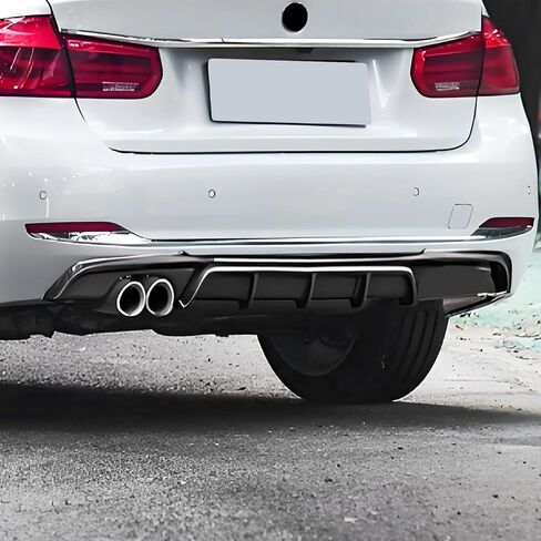 توافق الناشر الوفير الخلفي للسيارة مع BMW 3 Series F30 F31 M-Sport 2012-2019،318i 320i 325i 328d 330i 335i 340i Xdrive الخلفية المصدفة الشفة العادم in Kuwait