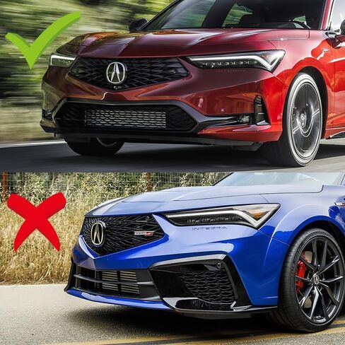 3pcs TR-Style Front Bumper Lip Spoiler Body Kit Compatible with 2023-2025 Acura Integra 2024 (Carbon Painted) in Kuwait