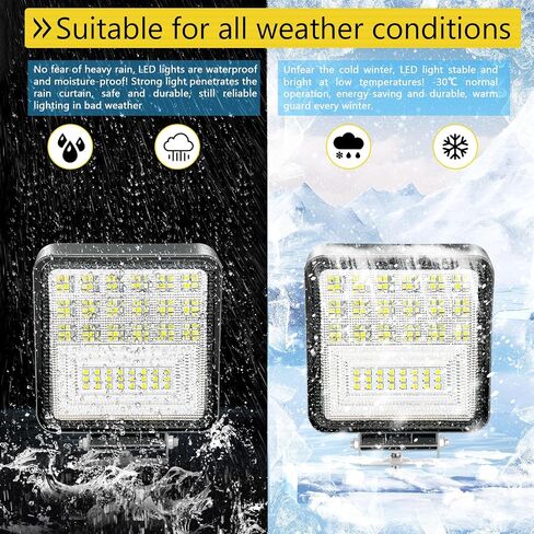 4INCH LED LED LIGHT PODS ، 126W مربع LED LED LID ، 12V 24V Spot & Flood Off Road Lights ، LED FOG LIGHT TRACK TRACK TRACK LIGH in Saudi Arabia
