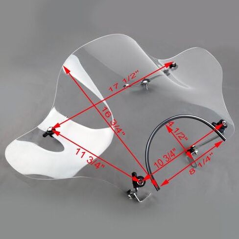XMT-Moto الزجاج الأمامي الصافي الزجاج الأمامي لدراجة الشارع هوندا المتمردة الظل جولددونج VTX in Saudi Arabia