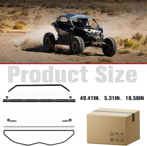 X3 Flip Windshield ، الزجاج الأمامي المقاوم للخدش ، الزجاج الأمامي الكامل للزجاج الأمامي من أجل إكسسوارات Can-Am Maverick X3 و X3 Max 2017-2025 ، مصممة التصميم متعدد المراحل ، تنفيس ، مفتوحة بالكامل in Saudi Arabia