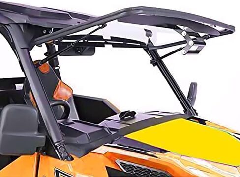 HECASA Flip 3-in-1 Windshield Compatible with 2016+ Polaris General 1000/ 4 1000 Open Vented Closed Windscreen Stretch Bracket Included Clear in Saudi Arabia