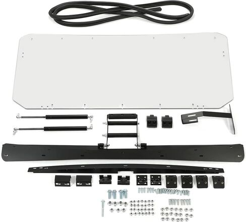 HECASA Flip 3-in-1 Windshield Compatible with 2016+ Polaris General 1000/ 4 1000 Open Vented Closed Windscreen Stretch Bracket Included Clear in Saudi Arabia