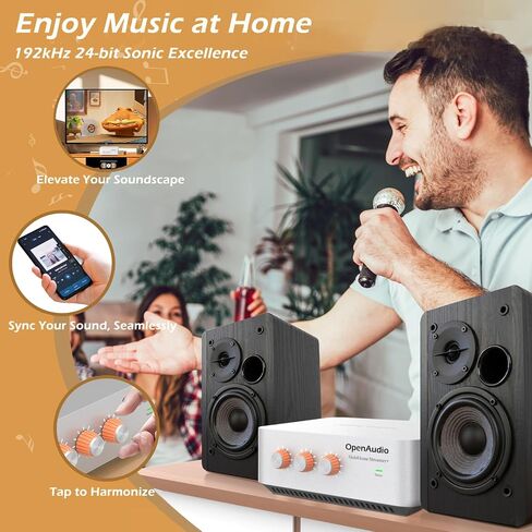 StreamerAmp Pro: Multi-Room Streaming Amplifier | Airplay2, Spotify Connect, DLNA | Mobile APP | Equalizer | Bluetooth Audio, RCA (Electronic_Component_Amplifier in Saudi Arabia