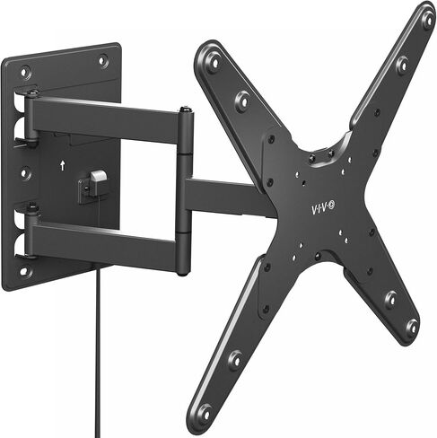 VIVO Sturdy Plastic Polymer and Steel RV TV Mount with Articulating Arm, VESA 100x100mm Mounting Pattern, Holds up to 22 lbs, Wall Bracket for Indoor Use, Black, Mount-VWRV3 in Saudi Arabia
