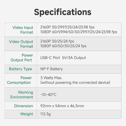 شاشة محول فيديو SeeMo 4K HDMI إلى USB من Accsoon لأجهزة iOS، جهاز إرسال فيديو في الوقت الحقيقي - بث مباشر/تسجيل/مشاركة، شحن سريع - بطاقة CD - خفيفة الوزن وسهلة الاستخدام in Saudi Arabia