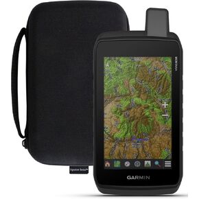 جارمين مونتانا 700i، نظام تحديد المواقع القوي المحمول مع تقنية inReach المدمجة | رسم خرائط للطرق والممرات، شاشة لمس ملونة مقاس 5 بوصات يمكن استخدامها للقفازات، خرائط Topo، دعم نظام الملاحة العالمي لسواتل الملاحة المتعددة (GNSS) مع حزمة هدايا مميزة in Kuwait