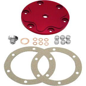 Billet Aluminum Oil Sump Drain Plate, with Plug Red, Compatible with Dune Buggy in Kuwait