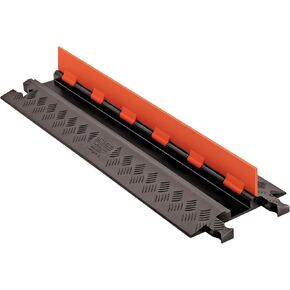 Guard Dog GD1X75-ST-B/B واقي كابل منخفض المستوى من مادة البولي يوريثين عالي التحمل بقناة واحدة مع منحدر قياسي، غطاء أسود مع منحدر أسود، طول 36 بوصة، عرض 10.81 بوصة، ارتفاع 1.25 بوصة in Kuwait