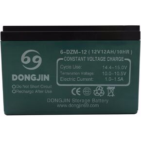 12V 12Ah Motorcycle Battery 6-DZM-12 SLA 10Hrs for Electric Scooter Go Kart E Bike Razor Pit Dirt Bike ATV UTV Drift Trike Golf Cart Quad Buggy Maintenance Free Rechargeable Powersports Battery Box in Kuwait