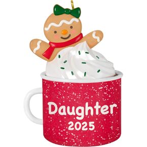 Hallmark Keepsake Christmas Ornament 2025, Daughter Gingerbread Girl in Mug 2025 in Saudi Arabia