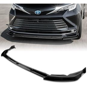 Q1-TECH, Front Bumper Lip fit for Compatible with 2021-2023 Toyota Sienna (Does Not Fit XSE Models), Front Bumper Lip Spoiler Air Chin Body Kit Splitter, Painted Glossy Black ABS, (MP-Style) in Saudi Arabia