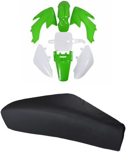 CRF50 XR50 Plastics Fender Kit, Body Work Panels, Fairings Mud Guards Plastic with Flat Tall Seat for SSR SDG Taotao Coolster 50cc 70cc 90cc 110cc 125cc Pit Dirt Bike Motorcycle (Black) in Saudi Arabia