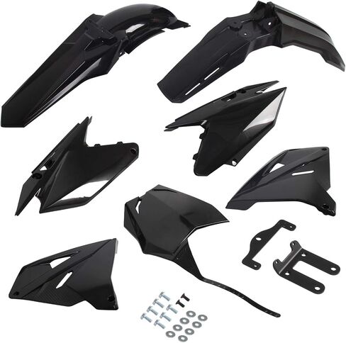 ecotric plastic kit مجموعة بيئة أبيض أصفر أسود متوافق مع سوزوكي RM125 2001-2007/ RM250 2001-2008 in Kuwait