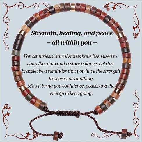Bracelets for Women, Healing Natural Stone Beaded Bracelets, Unique Get Well Birthday Inspirational Gifts for Women Best Friends Mom Coworkers in Kuwait