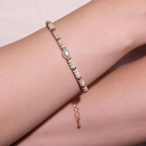 Bracelets for Women, Healing Natural Stone Beaded Bracelets, Unique Get Well Birthday Inspirational Gifts for Women Best Friends Mom Coworkers in Kuwait