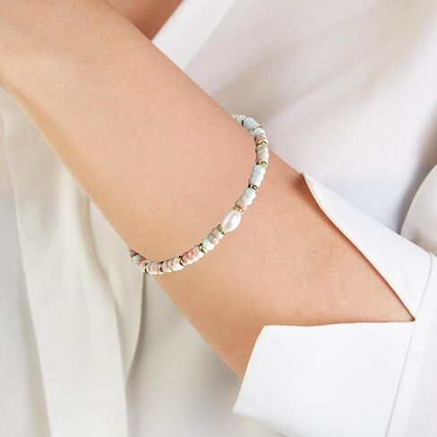 Bracelets for Women, Healing Natural Stone Beaded Bracelets, Unique Get Well Birthday Inspirational Gifts for Women Best Friends Mom Coworkers in Kuwait