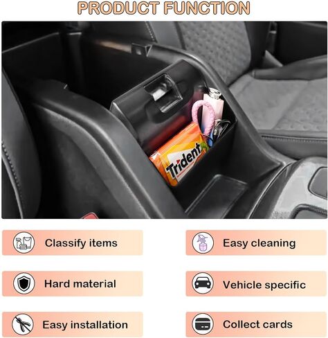 TACOBRO Center Console Hanging Storage Organizer Compatible with GMC Canyon and Chevy Colorado 2014 2015 2016 2017 2018 2019 2020 2021 2022 Accessories, Adds Armrest Box Extra Storage For Small Items in Saudi Arabia