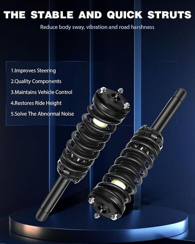 ECCPP Replacement for Complete Struts Front Struts and Spring Assembly Shock Absorber ECCPP 2010 2011 2012 for Ford Fusion 2010 2011 for Mercury Milan (Front Pair) in Saudi Arabia