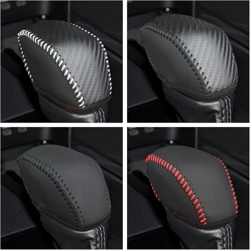 Genuine Leather Car Gear Shift Knob Cover for 2024 Toyota Grand Highlander,2020-2024 Highlander/Hybrid,2019-2024 Toyota RAV4,2021-2024 Toyota Venza(Carbon Black) in Kuwait