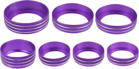 ACROPIX Purple Aluminum Alloy Car AC Switch Trailer 4WD Volume Headlight Knob Cover Ring Trim Fit for Ford F-150 2021-2022 - Pack of 7 in Saudi Arabia