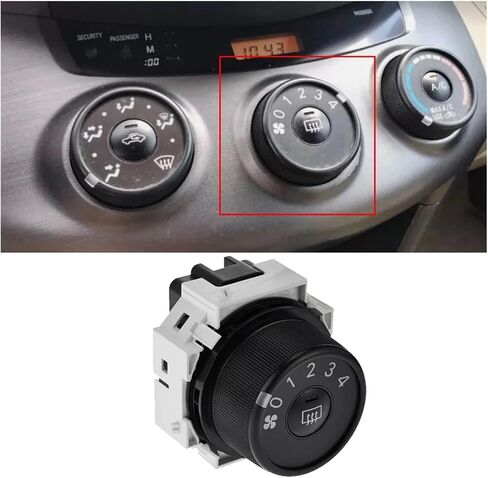 متوافق مع تويوتا RAV4 2006-2012. مفتاح لوحة التحكم في تكييف الهواء A/C مفتاح التحكم في منفاخ السخان 559020R010 in Saudi Arabia