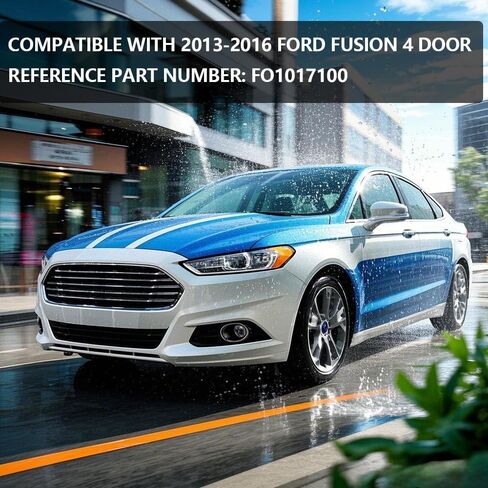 Pit66 Air Dam Deflector ، متوافق مع 2013 2014 2015 2016 Ford Fusion 4 Door Front Pumper Lower Valance Panel الجانب الأيمن واليسرى استبدال OEM FO1017100 in Kuwait