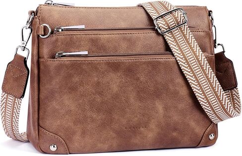 Crossbody Bags for Women Rfid Travel Crossbody Purses Leather Handbags Medium Shoulder bag with Adjustable Strap in Saudi Arabia
