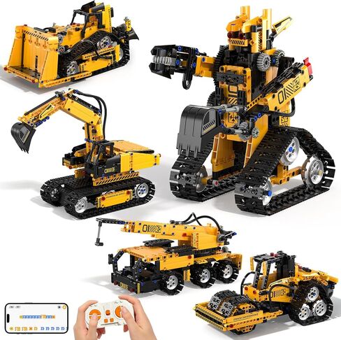 5 in1 Stem Robot Building Kit for Kids Ages 8-13, 688 PCS Remote & App Controlled Dinosaur Car Building Toy Science Kits for Kids, Birthday Gifts for 8 9 10 11 12+ Years Old Boys Girls in Kuwait