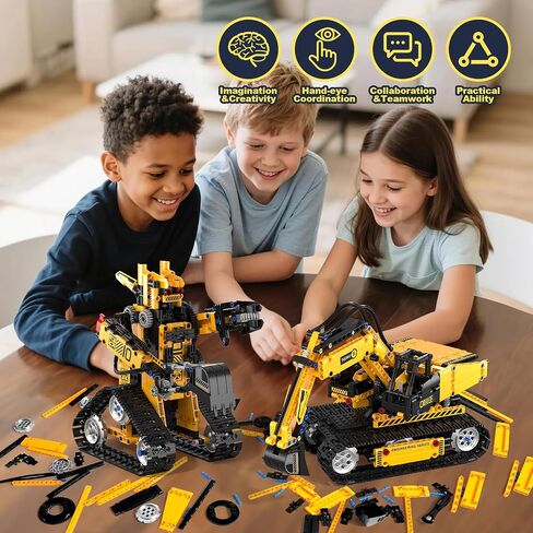 5 in1 Stem Robot Building Kit for Kids Ages 8-13, 688 PCS Remote & App Controlled Dinosaur Car Building Toy Science Kits for Kids, Birthday Gifts for 8 9 10 11 12+ Years Old Boys Girls in Kuwait