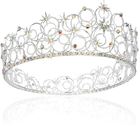 Glinda Crown for Women, Crystal Tiaras Women Silver Princess Crown for Wicked Costume Accessories, Wedding, Prom, Birthday Party Favors in Saudi Arabia