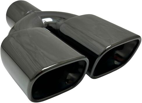 Exhaust Tip 3.00 Inlet 3.00 X 3.65 Outlet 10.25 long Dual Rolled Resonated WDSRT3653010-300-BC-SS Black Chrome 304 Stainless Steel Wesdon Exhaust Tip in Saudi Arabia