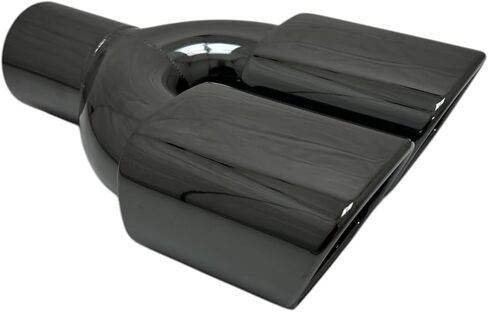 Exhaust Tip 3.00 Inlet 3.00 X 3.65 Outlet 10.25 long Dual Rolled Resonated WDSRT3653010-300-BC-SS Black Chrome 304 Stainless Steel Wesdon Exhaust Tip in Saudi Arabia