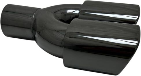 Exhaust Tip 3.00 Inlet 3.00 X 3.65 Outlet 10.25 long Dual Rolled Resonated WDSRT3653010-300-BC-SS Black Chrome 304 Stainless Steel Wesdon Exhaust Tip in Saudi Arabia