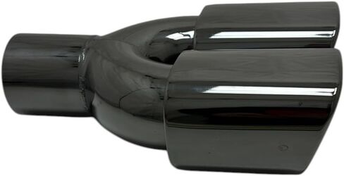 Exhaust Tip 3.00 Inlet 3.00 X 3.65 Outlet 10.25 long Dual Rolled Resonated WDSRT3653010-300-BC-SS Black Chrome 304 Stainless Steel Wesdon Exhaust Tip in Saudi Arabia